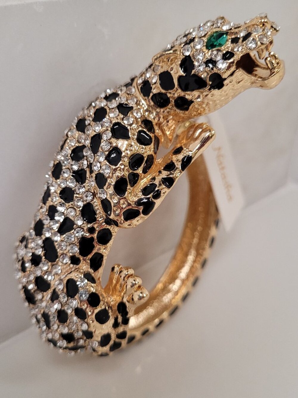 Stunning Fearless and Majestic Tiger Bracelet. Gold-Tone. Sparkly. Natasha. New. - Picture 2 of 15
